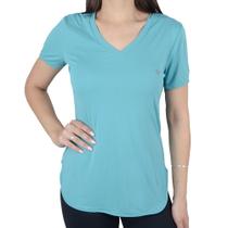 Camiseta Feminina Alto Giro MC Alongada Verde Sereno - 24317