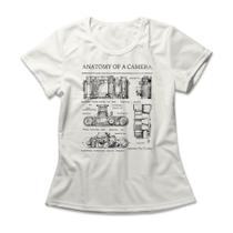 Camiseta Feminina Anatomy Of A Camera Camiseta Feminina Anatomy Of A Camera