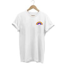 Camiseta Feminina Arco Íris Baby Look