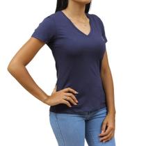 Camiseta Feminina Azul Marinho Clássica Tassa 33261