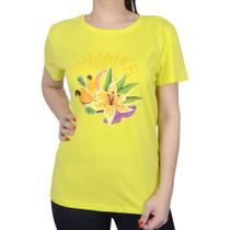 Camiseta Feminina BabiCat Summer Amarelo Solar - B2634 Camiseta Feminina BabiCat Summer Amarelo Solar - B2634