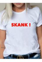 Camiseta Feminina Baby Look Banda De Rock Skank Camisa 100% Algodão - Nessa Stop