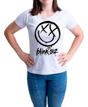Camiseta Feminina Baby Look Banda Rock Blink-182