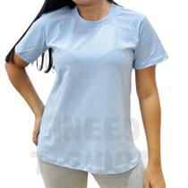 Camiseta Feminina baby look Básica Lisa algodão Fio 30.1