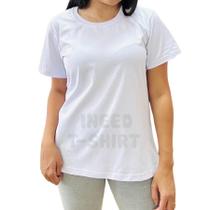 Camiseta Feminina baby look Básica Lisa algodão Fio 30.1