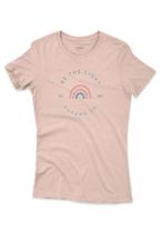 Camiseta Feminina Baby Look Be the Light Rosa Bebe