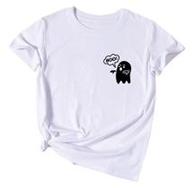 Camiseta Feminina Baby Look Boo Halloween Lançamento Camisa 100% Algodão