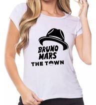 Camiseta Feminina Baby Look Bruno Mars The Town Evento