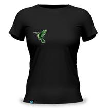 Camiseta Feminina Baby Look com Estampa Beija flor Da Cura 100 Algodão Fio 30.1 Ayahuasca Espiritual Paz Despertar da Consciência Nova Era Natureza