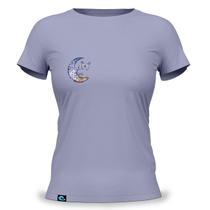 Camiseta Feminina Baby Look com Estampa Lua e Vida 100 Algodão Fio 30.1 Borboleta Luar Discreta Ayahuasca Santo Daime Yagé Mariri Hoasca Espiritual