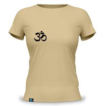 Camiseta Feminina Baby Look com Estampa Om Preto 100 Algodão Meditação Yoga Ohm Aum Hinduísmo Budismo Tibetana Sânscrito Zen Espiritual Mantra Sagrado