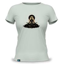 Camiseta Feminina Baby Look com Estampa Sagrado Feminino 100 Algodão Discreta Cura Feminista Sabedoria Amor Ayahuasca Nova Era Daime Meditação Mulher