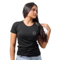 Camiseta feminina Baby Look estampa pequena Livrii macia e confortável