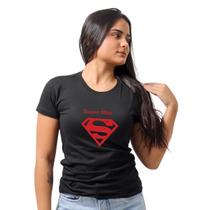 Camiseta Feminina Baby Look Estampada Super Mãe Presente dia das mães Camiseta Feminina Baby Look Estampada Super Mãe Presente dia das mães