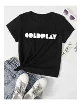 Camiseta Feminina Baby Look Feminina Coldplay Banda Pop