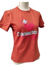 Camiseta feminina Baby look gola redonda