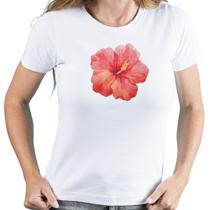 Camiseta Feminina baby look manga curta Floral Exclusivo