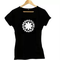 Camiseta Feminina Baby Look Red hot chilipeppers