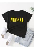 Camiseta Feminina Baby Look T-shirt Nirvana Banda De Rock
