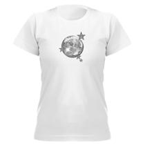 Camiseta feminina babylook globo balada manga curta novidade fashion