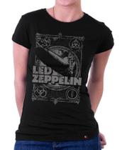 Camiseta Feminina Babylook Led Zeppelin - King Of Geek