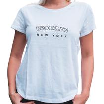 Camiseta feminina babylook manga curta Brooklyn New York Moda Urbana