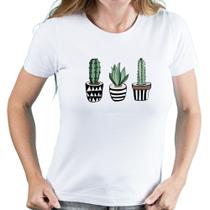 Camiseta feminina babylook manga curta Planta Moderna