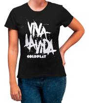 Camiseta Feminina Banda Coldplay Viva Lá Vida - Baby Look!