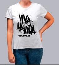Camiseta Feminina Banda Coldplay Viva Lá Vida - Baby Look! Camiseta Feminina Banda Coldplay Viva Lá Vida - Baby Look!
