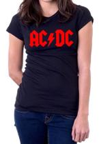 Camiseta Feminina Banda Rock Acdc Baby Look