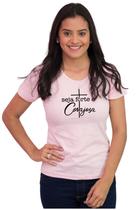 Camiseta Feminina Básica Evangélica Seja Forte Corajosa