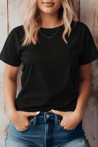 Camiseta Feminina Básica Lisa Premium Manga Curta Confortável Casual
