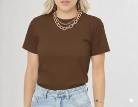 Camiseta Feminina Básica Liso Modelo Casual Camiseta Feminina Básica Liso Modelo Casual