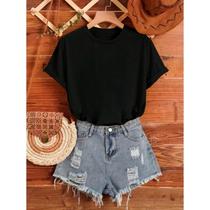 Camiseta Feminina Básica TShirt Lisa Premium Tendência Blusinha 100 Algodão Camiseta Feminina Básica TShirt Lisa Premium Tendência Blusinha 100 Algodão