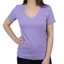 Camiseta Feminina Basico.com Lisa Lilás -102101