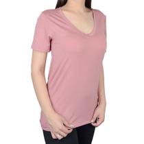 Camiseta Feminina Basico.com Pima Lisa Rosa - 102101