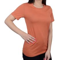 Camiseta Feminina Basico.Com Pima Marrom Telha - 102101 Camiseta Feminina Basico.Com Pima Marrom Telha - 102101
