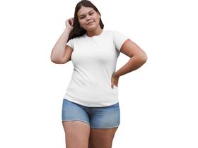 Camiseta Feminina Bata Branca tecido 100% poliéster PF sublimação Branca
