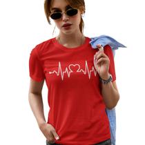 Camiseta Feminina Batimento Cardíaco coração Cardiologia Camiseta Feminina Batimento Cardíaco coração Cardiologia