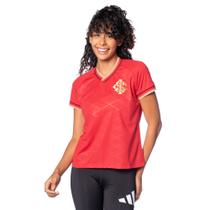 Camiseta Feminina Betel Inter Gold Losango Vermelho/Dourado