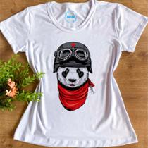 Camiseta Feminina Blizz Branca com Estampa Panda