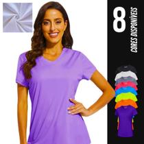 Camiseta feminina Blusinha DRY FIT Tecido Furadinho Academia Corrida Yoga 616 - Iron