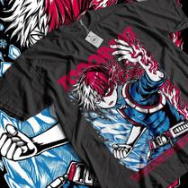 Camiseta Feminina Boku No Hero Academia - Dabi, All Might e Shoto Todoroki