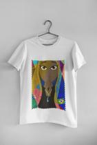 Camiseta feminina branca de algodão estampa nossa senhora aparecida Camiseta feminina branca de algodão estampa nossa senhora aparecida