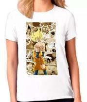 Camiseta Feminina Branca - Desenho Anime Dragon Ball Z 01 Camiseta Feminina Branca - Desenho Anime Dragon Ball Z 01
