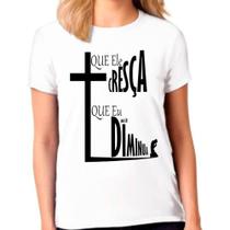 Camiseta Feminina Branca Gospel Gospel Católica Jesus 07