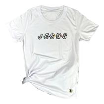 Camiseta Feminina Branca J.E.S.U.S aplique Camiseta Feminina Branca J.E.S.U.S aplique