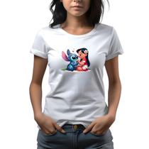 Camiseta Feminina Branca Lilo & Stitch Love Super Fofo - Soul Stitch