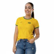 Camiseta Feminina Brasil Elite Amarela 135557 Camiseta Feminina Brasil Elite Amarela 135557