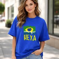 Camiseta Feminina Brasil Rumo Ao Hexa Copa Lançamento Oferta
